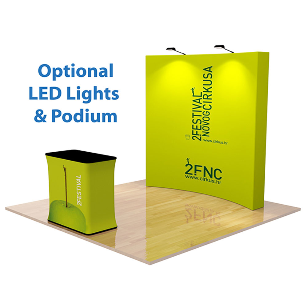 Curved Velcro Pop-up Display