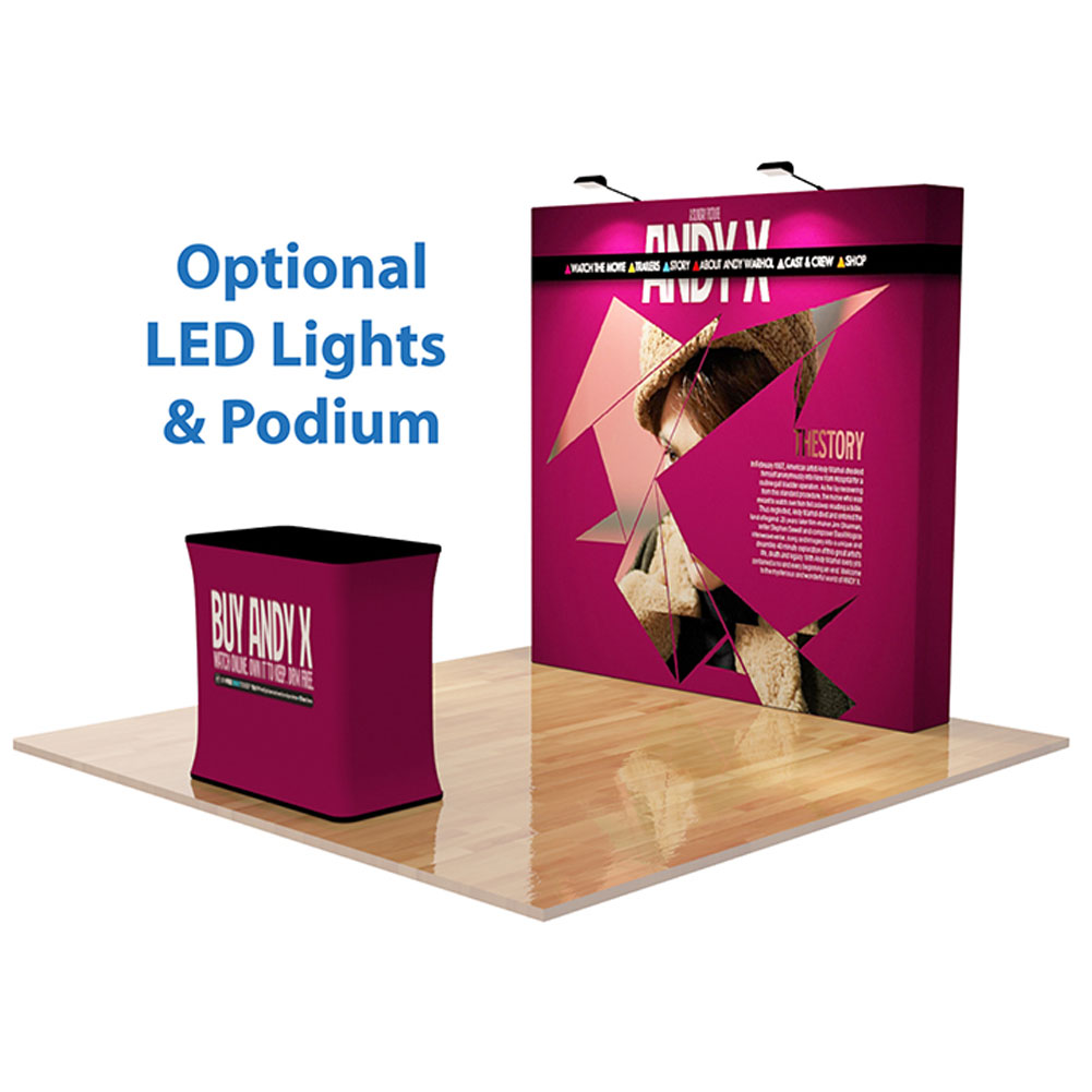 Straight Tension Fabric Pop-up Display