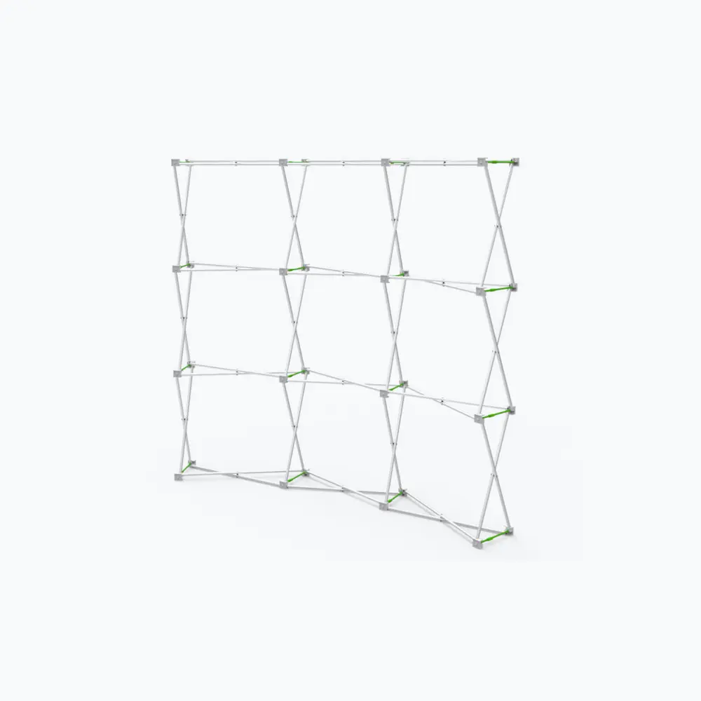 8 ft Curved Velcro Fabric Pop Up Display (Hardware Only)