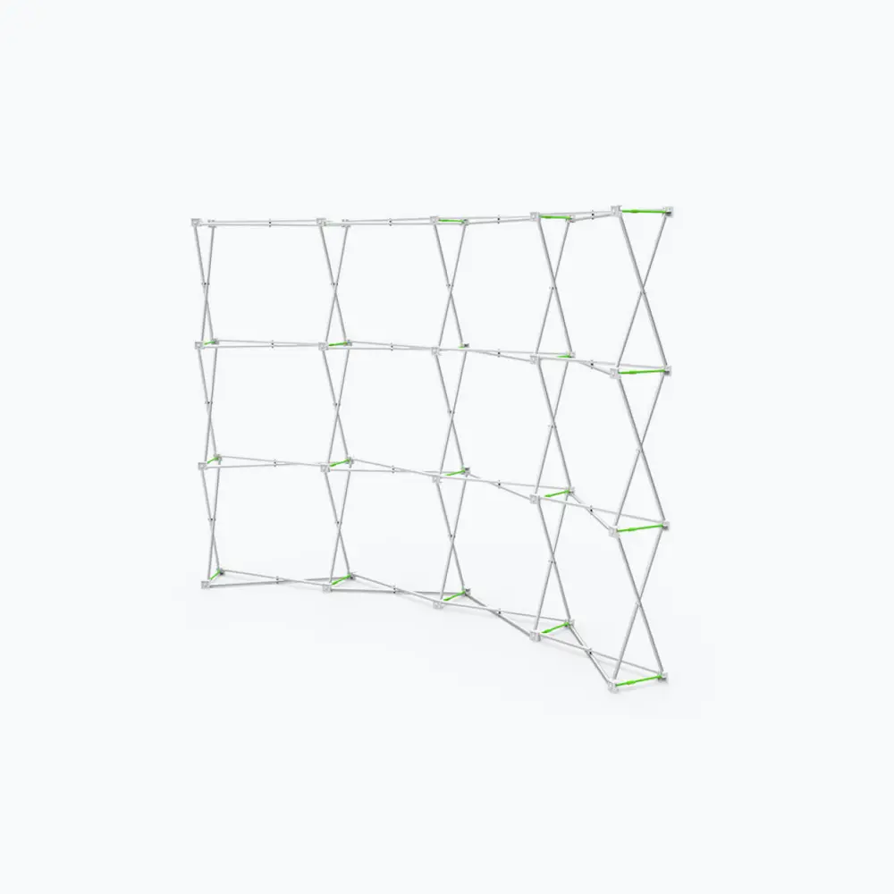 10 ft Curved Velcro Fabric Pop Up Display (Hardware Only)